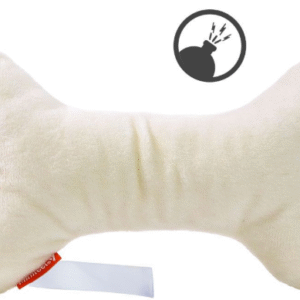 Squeaky Plush Dog Toy (Bone Shape)